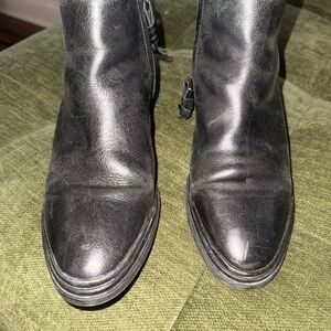 Franco Sarto Stylish Black Leather Boots